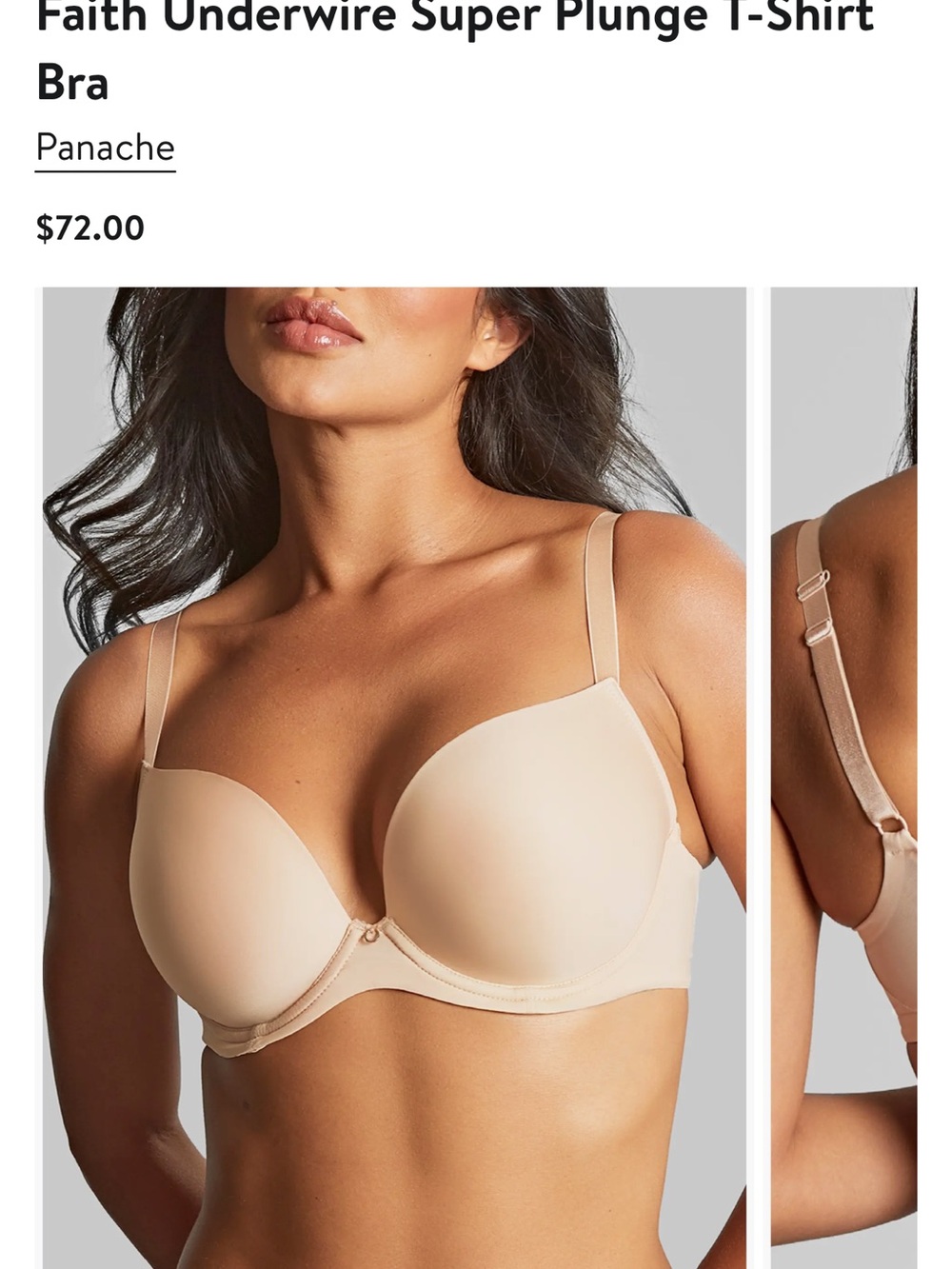 Panache Faith Super Plunge T-Shirt Bra — Nude/Beige